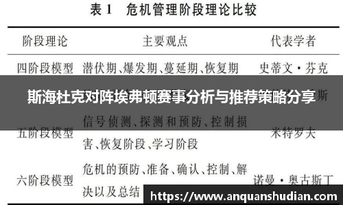 斯海杜克对阵埃弗顿赛事分析与推荐策略分享