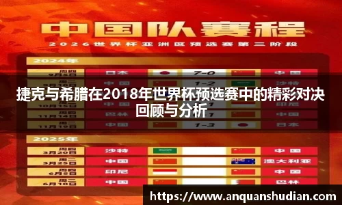 捷克与希腊在2018年世界杯预选赛中的精彩对决回顾与分析