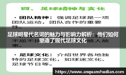 足球明星代名词的魅力与影响力解析：他们如何塑造了现代足球文化